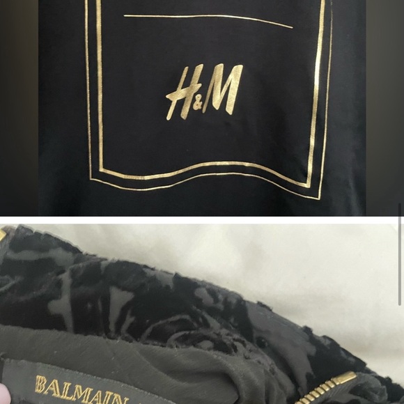 Balmain X H&M Velvet Burnout dress - Picture 4 of 8